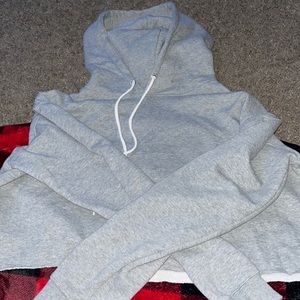 Grey cropped hoodie